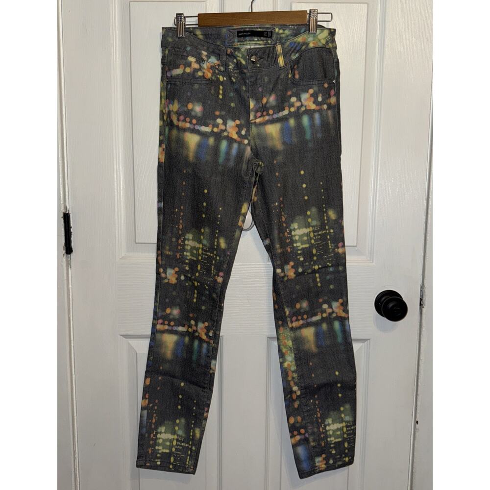 Karen Millen Women’s Jeans Print Size US 8 Stretch Straight‎ Leg Mid Rise